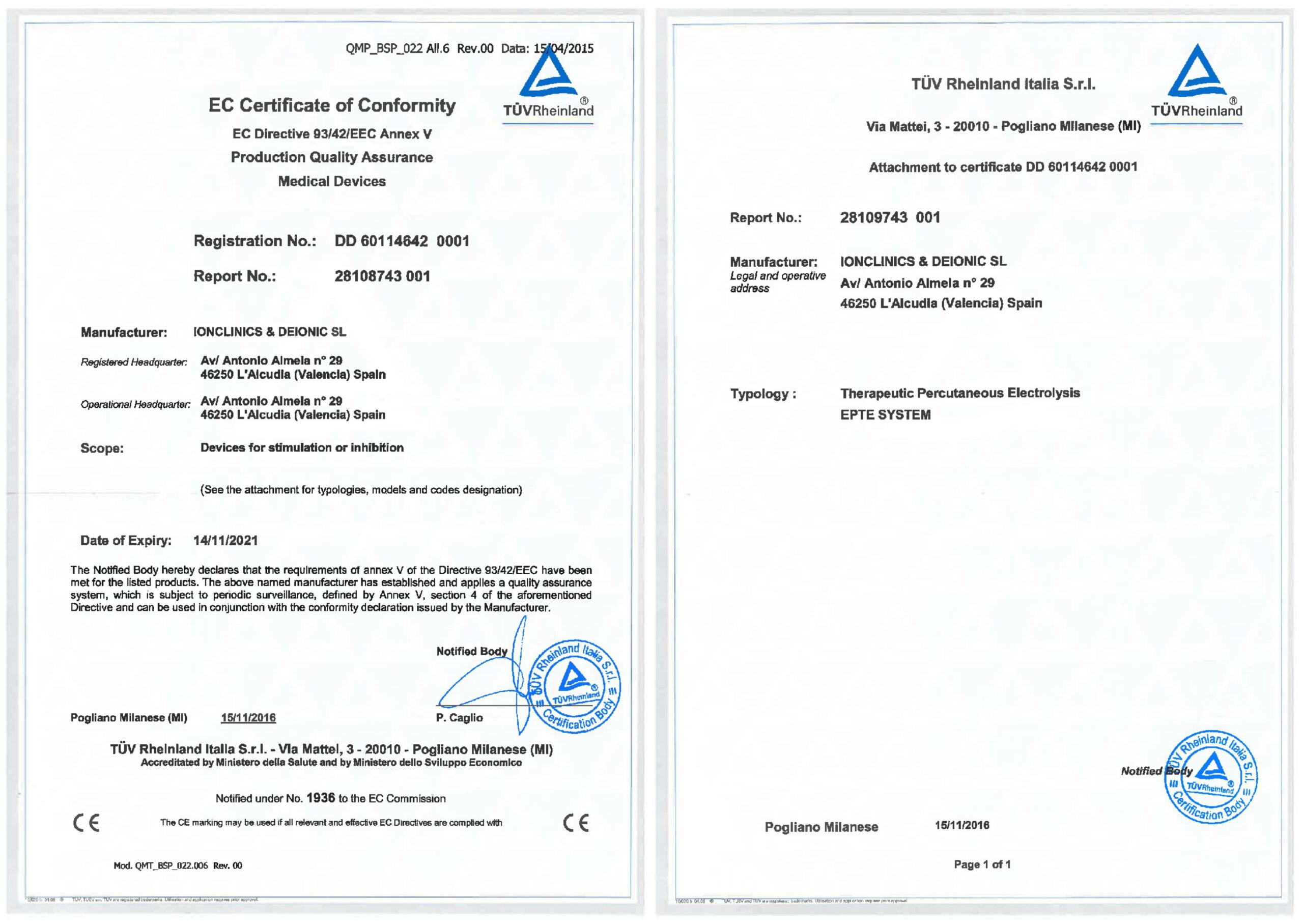 European Community Sanitary Certificate