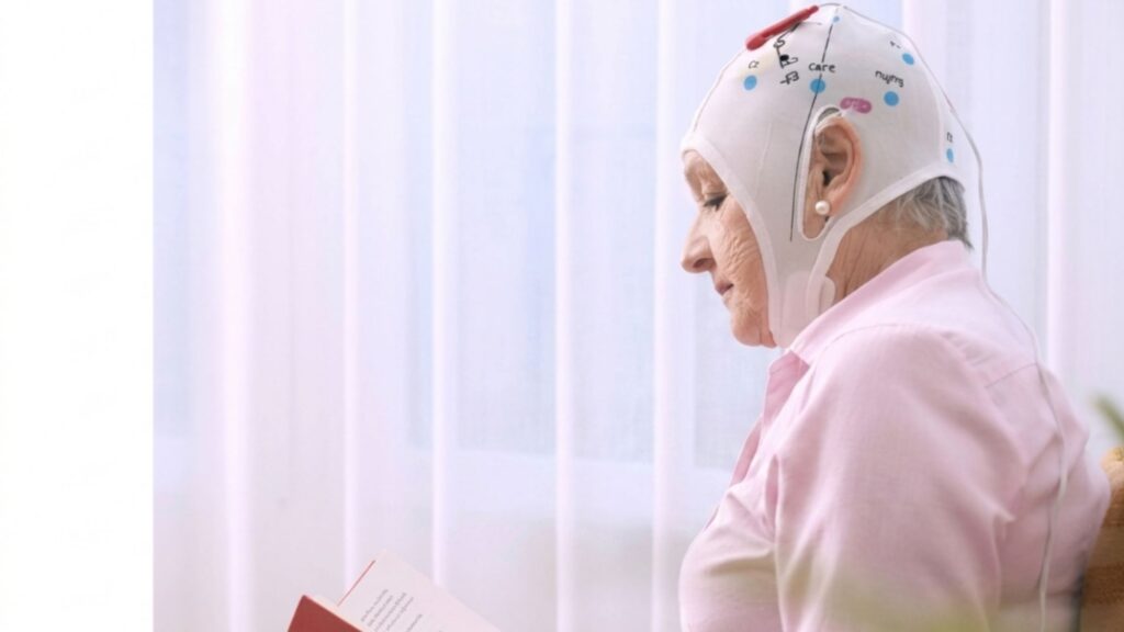 mujer en tratamiento de tdcs